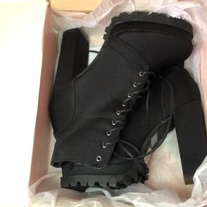 black heel boots